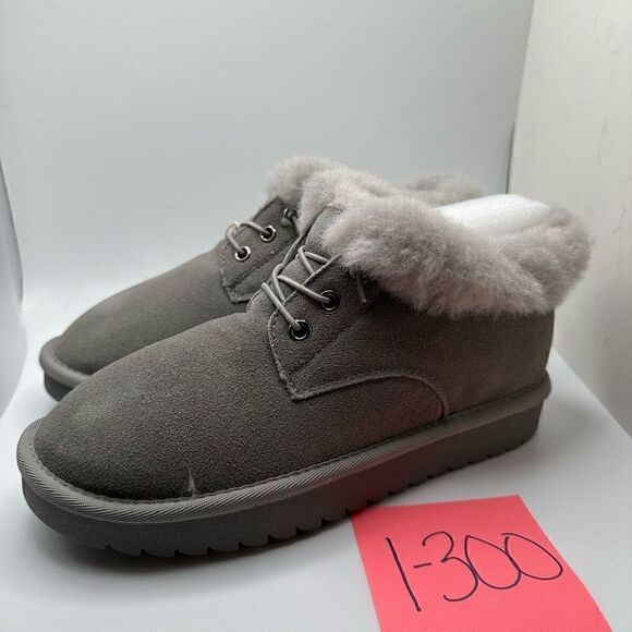 CUSHIONAIRE Women's short pull on boot +Memory Foam 6 GRAY - Picture 3 of 7